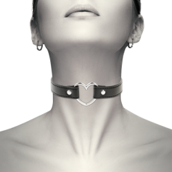 Halsband Veganskt Läder Accessoar Kvinna Hjärta