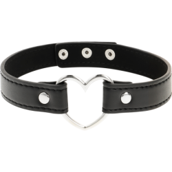 Halsband Veganskt Läder Accessoar Kvinna Hjärta