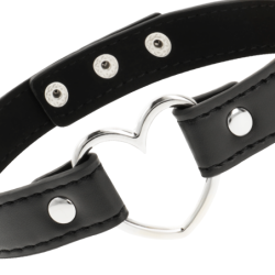 Halsband Veganskt Läder Accessoar Kvinna Hjärta