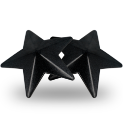 Cobre Mamilos Estrelas Pretas