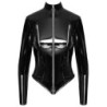 Chaqueta de charol con cremalleras 2XL