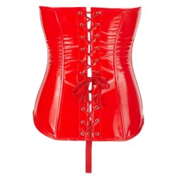 Corsé de charol rojo XS