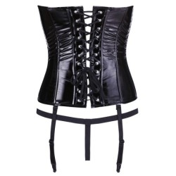 Corsetto di vernice nera XL