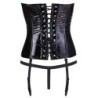Corsetto di vernice nera XL
