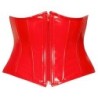 Ceinture serre-taille en cuir verni rouge XL