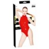 Body de verniz com zíper vermelho XL