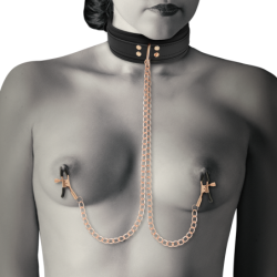 Fantasy Collar com Clipes de Mamilo com Forro de Neoprene