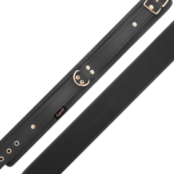 Fantasy Halsband Veganes Leder mit Leine und Neoprenfutter