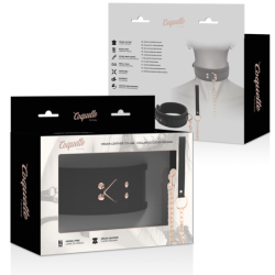 Fantasy Collar Couro Vegano Com Coleira E Forro De Neoprene