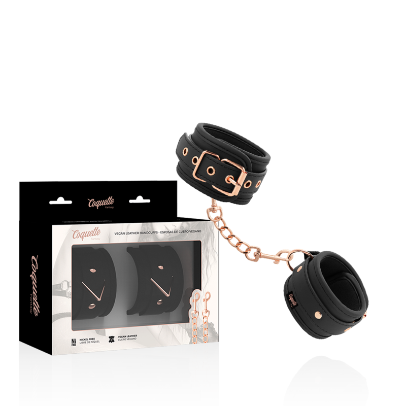Fantasy Menottes Pour Mains Cuir Végan Avec Doublure En Néoprène