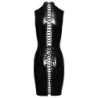Vestido de verniz com cordões XL