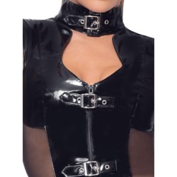 Vestido de verniz com fivela XL