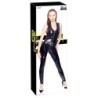 Patent Leather Fishnet Catsuit S