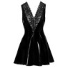Vestido de verniz com renda XL