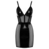 Lackkleid mit Netz XL