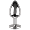 Plug Anale in Metallo Taglia L Cristallo Trasparente 4 X 9Cm