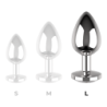 Plug Anale in Metallo Taglia L Cristallo Trasparente 4 X 9Cm