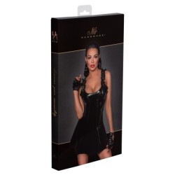 Schwarzes Kleid mit Rüschen XL