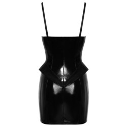 Vestido de charol com folho S