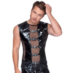 T-shirt H. en cuir verni M