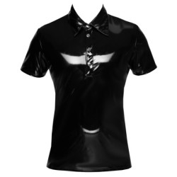 Polo en cuir verni H. Taille 2XL