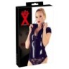 Latexhemd mit schwarzem Reißverschluss L