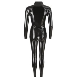 Catsuit in lattice nero L