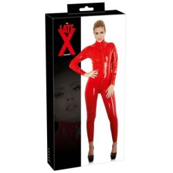 Rød latex catsuit S