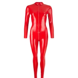 Catsuit in lattice rosso L