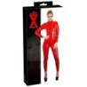 Catsuit de látex vermelho L