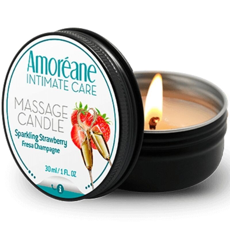 Lumânare de Masaj Căpșuni Șampanie 30 Ml
