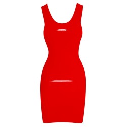 Crvena lateks mini haljina S