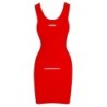 Mini-robe en latex rouge M