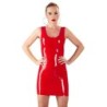 Raudona latekso mini suknelė 2XL
