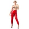 Leggings de látex rojos S