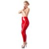 Leggings de látex rojos XL