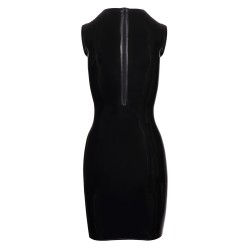 Minivestido de látex preto L