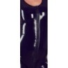 Musta lateksinen catsuit M