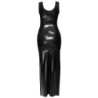 Lang latexkjole S
