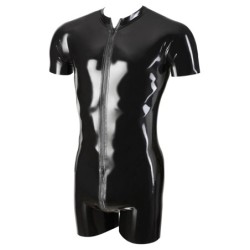Férfi latex rövid jumpsuit M