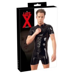 Férfi latex rövid jumpsuit M