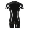 Férfi latex rövid jumpsuit 2XL