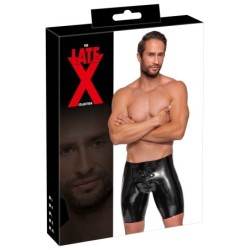 Calças de látex masculinas com zíper L