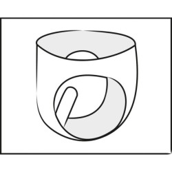 Glidende latex dildo L