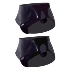 Slip de látex para hombre con tapón talla M