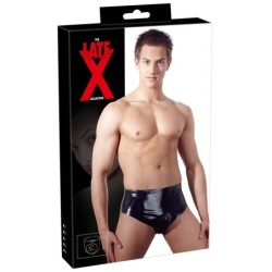 Slip de látex masculino com plugue tamanho L
