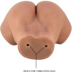 Hailey Vibrator za Rit z Realistično Vagina in Anusom Mulat Daljinski Upravljalnik
