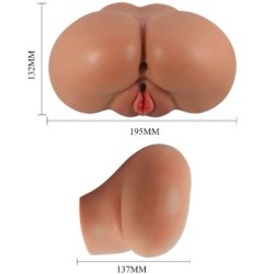 Luna Aizmugures Vibrators Ar Maksts Un Anālo Atveri Reālistisks Dabīgs Tālvadības Pults
