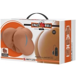 Luna Zadnji Vibrator Z Realistično Naravno Nožnico in Anusom na Daljinsko Upravljanje