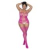Mod. 1105X Calza a rete, Scolli e Bretelle Rosa Neon Osx